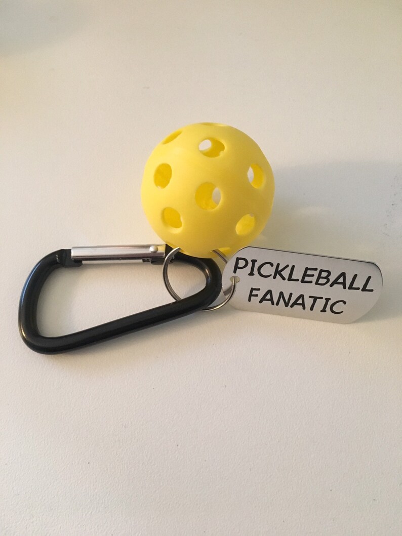 Pickleball Fanatic Bag Clip Keychain