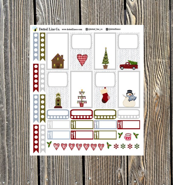 Stickers Paper Country Christmas B6 Planner Sticker Kit etna.com.pe