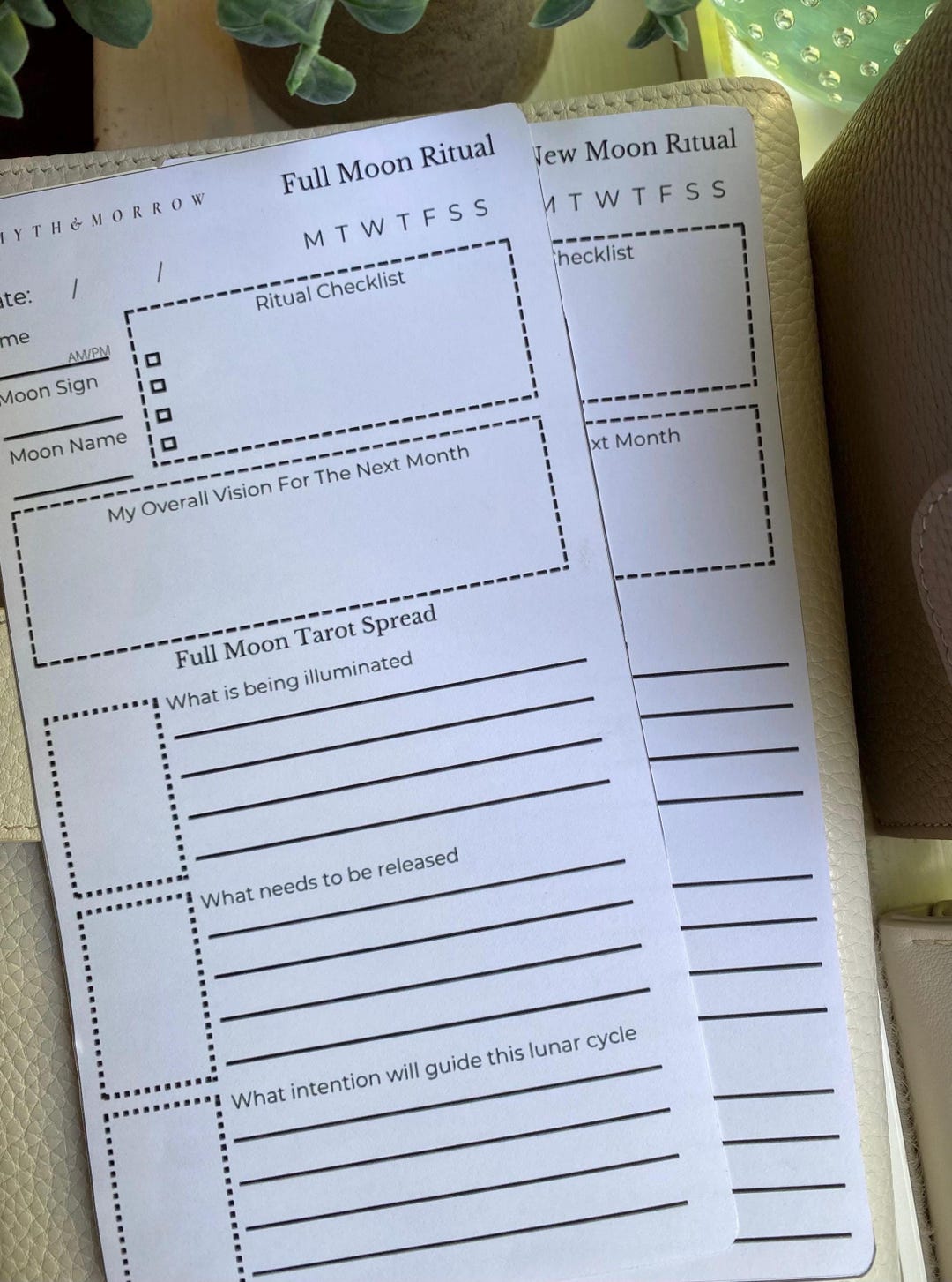 New and Full Moon Ritual Planner Stickers (6) Sheet Set | Lunar Phase ...
