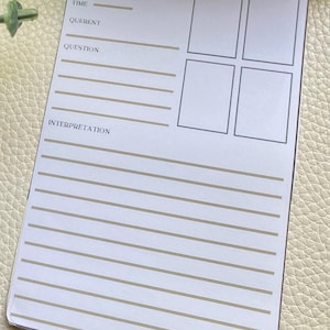 Tarot Spread (Set of 4) Sticker Sheets with Prompts | Tarot Journal Planner Sticker Sheet for Journaling and Divination