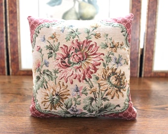 Goblys France 8" Floral Tapestry Cushion