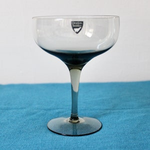 Orrefors Sweden Smoke Glass Champagne Coupe