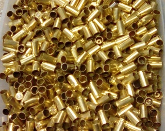 9mm brass casings cleaned and polished, 1000ct mixed head stamps , from an indoor range (please ask about our processed brass)