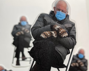 Bernie Sanders Mittens Sticker: Inauguration Day Matte Laptop