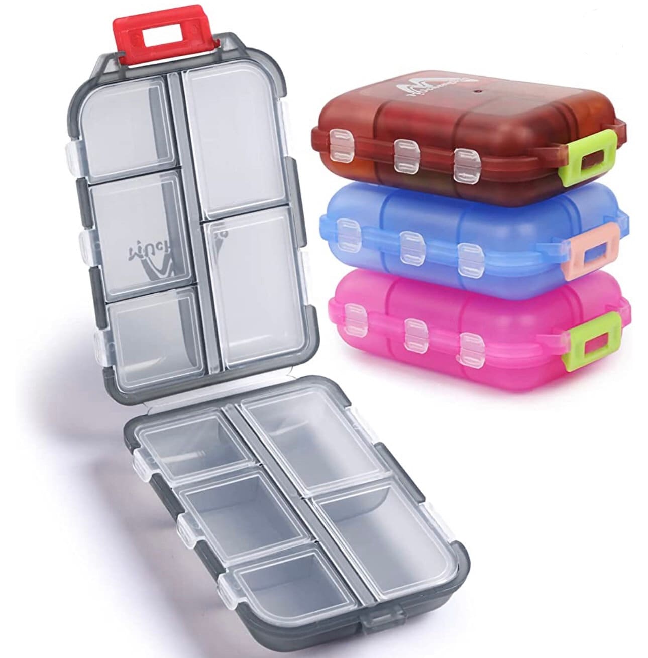 Zuihug 1Pack Travel Pill Organizer - 10 Compartments Pill Case, Compact and  Portable Pill Box, Perfect for On-The-Go Storage, Pill Holder for Purse