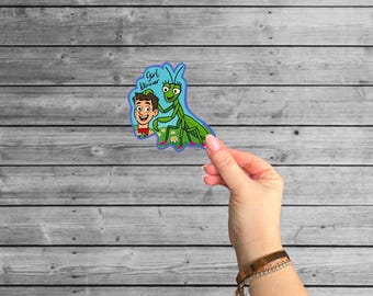 Praying Mantis Adult Humor Sticker: Funny Laptop Decal