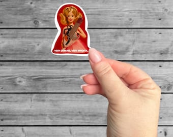 Funny Demure Doll Sticker: Planner Decal