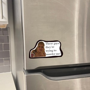 The White Lotus, Tanya Sticker, Do you know these gays, Tanya McQuoid Magnet, The White Lotus Magnet, Jennifer Coolidge