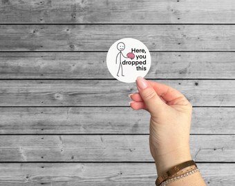 Adult humor sticker, funny sticker, stick figure man, silly, brain dead