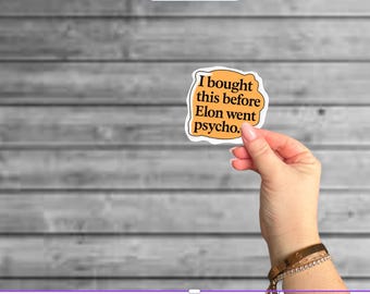 Funny Elon Musk Meme Sticker: Tech Satire, Laptop Decal