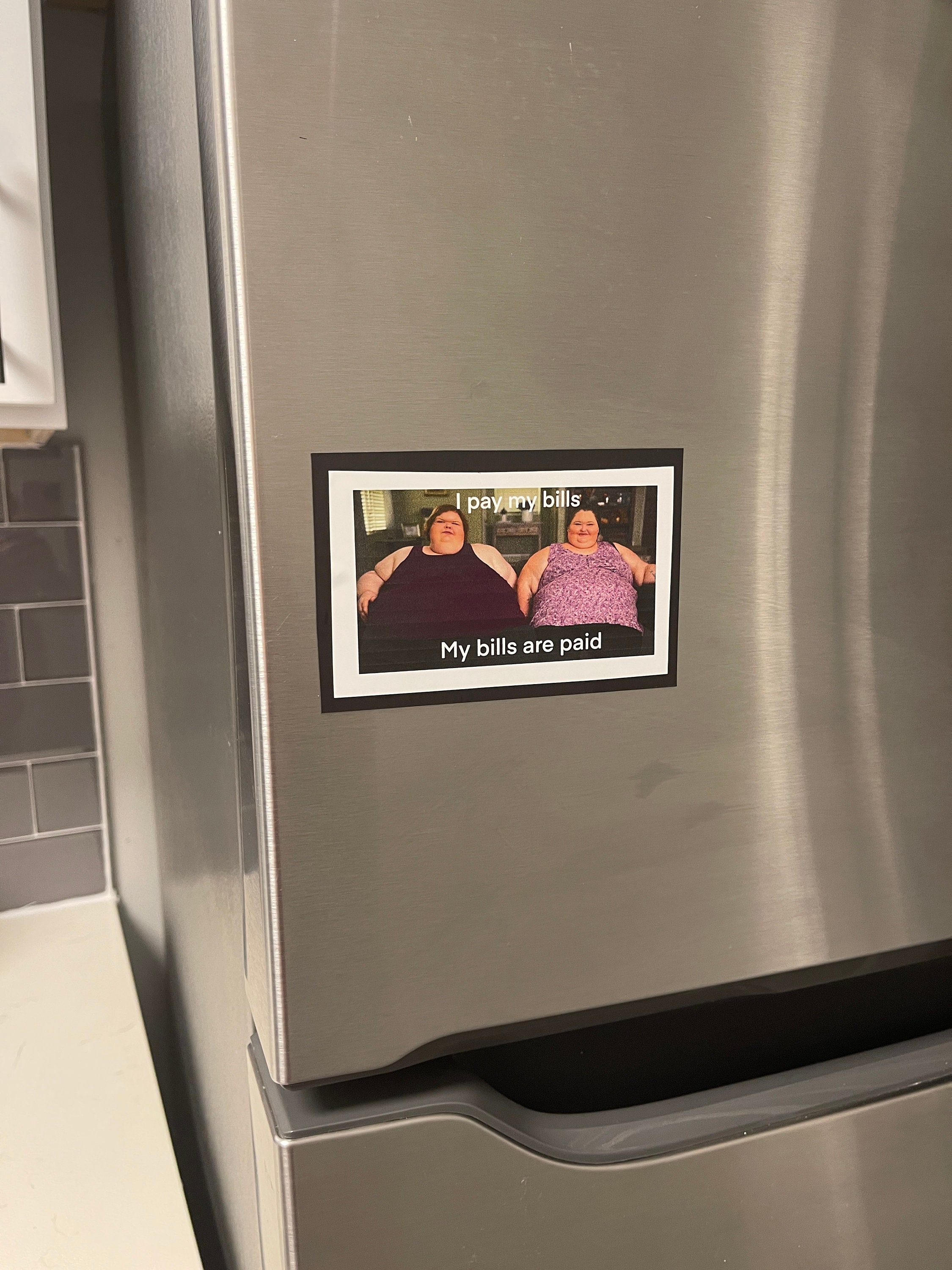 Amy Slaton magnet, 1000 lb sisters magnet, funny fridge magnet, sodies, TLC show, 1000 pound sisters, my 600 pound life, my bills are paid