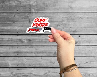 Gore Whore Matte Sticker, True Crime Laptop Decal