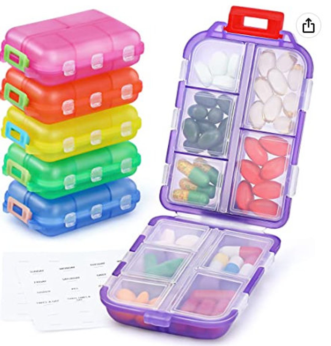 Source Partition Medicine Box Pill Shape Portable Mini Box Organizer Daily  Use Save Organizer Plastic Pill Bottle Set on m.