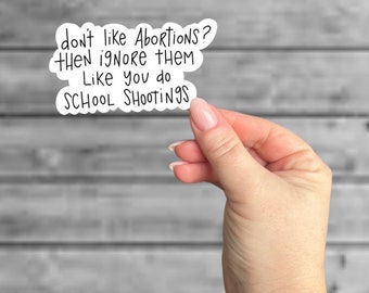 Pro-Choice Glossy Sticker: Women's Rights, My Body My Choice