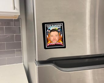 Funny Justin Timberlake Magnet: Adult Humor Fridge Decor (3x3")