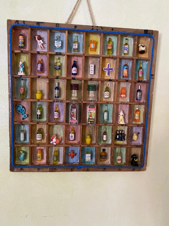 Vintage Upcycled Shadow Box Hanging Art With Miniatures Etsy