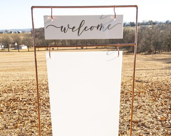Copper Stand/Welcome Seating Chart Stand/Wedding Sign Stand/ Welcome sign Stand /Seating Chart Stand/Seating chart and Welcome Sign/Stacked