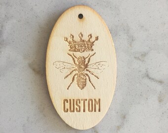 Queen Bee key chain fob, Queen Bee tags, Queen Bee tag, Queen Bee Decor