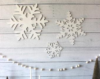 Snowflake Signs, Wood snowflakes, Acrylic Snowflake, Christmas Decor, Holiday Decor, Snowflake party, Wall Hanging, Home Decor, Winter Decor