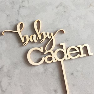 custom baby cake topper / custom baby shower topper / custom wood cake topper / Laser Cut Topper / baby shower cake topper