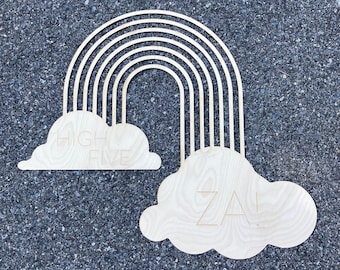 Large Custom Rainbow Wooden Sign / Rainbow Sign / Custom Name Sign / Custom Name Cutout /Name Sign/ Nursery Sign / Kid Room Decor