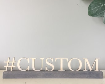 Custom hashtag laser cut name sign // Personalized wedding sign // Personalized hashtag // Wedding hashtag // Custom hashtag sign
