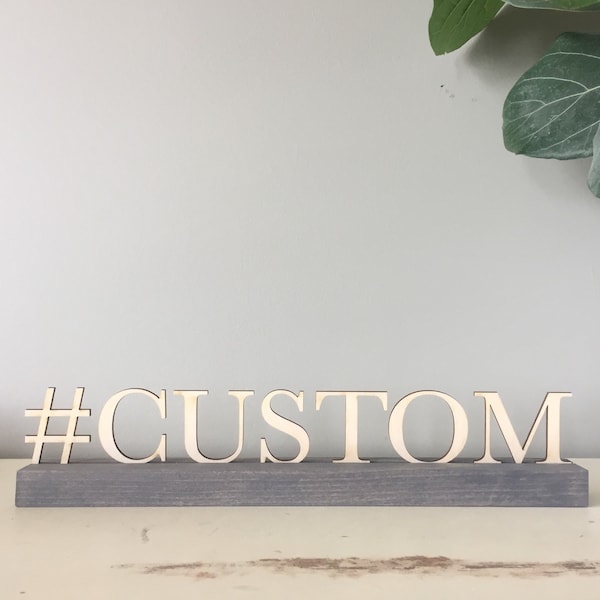 Custom hashtag laser cut name sign // Personalized wedding sign // Personalized hashtag // Wedding hashtag // Custom hashtag sign