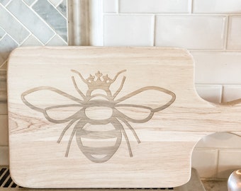 Queen Bee Cutting Board // Bee Cutting Board // Queen Bee Decor // Wedding Gift // Christmas Gift // Home Decor