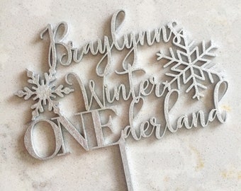 Winter onederland cake topper / Custom first birthday cake topper/ Winter birthday / First birthday / Custom Winter onederland / Onederland