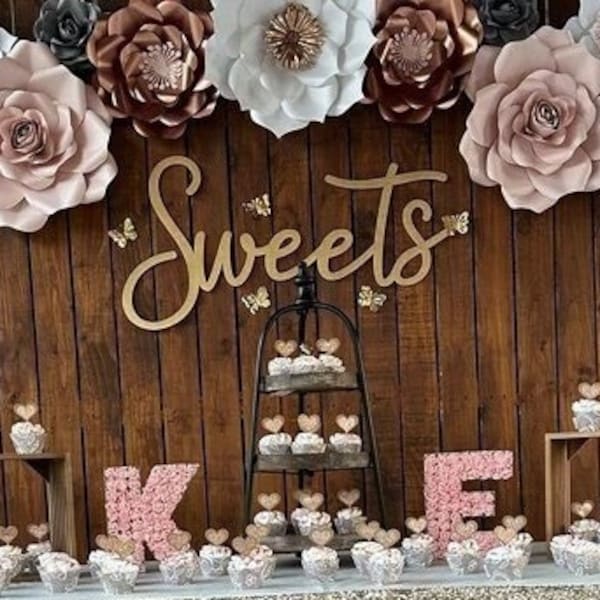Sweets Sign // Wood Wedding Decor / Wedding Signs / Wedding Decor / Wedding Signage / Dessert Sign / Dessert table sign / Party Sign