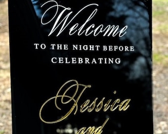 Welcome To The Night Before Sign, Custom Night Before Sign, Welcome Sign, Bridal Shower Sign, Rehearsal Dinner Party Sign, Party Signs