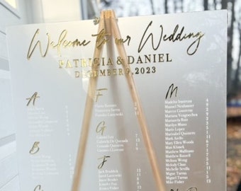 Welcome to our Wedding, Seating Chart, Take your Seat, Acrylic Seating Chart, Custom Seating Chart, Gold Seating Chart, Guest Seating Chart