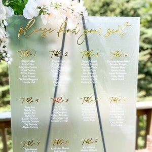 Frosted Acrylic Seating Chart, Please Find your Seat, Wedding Seating Chart, Acrylic Wedding Sign,  Custom Wedding Sign, Seating Chart