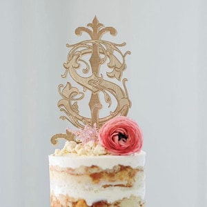 custom monogram cake topper / custom cake topper / custom wedding cake topper / custom initials cake topper / custom acrylic cake topper