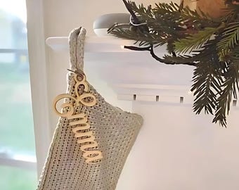 Stocking tags, Custom stocking hangers, Stocking name signs wood, Christmas Decor, Wooden Stocking Tags, Christmas stocking tags, Name tags