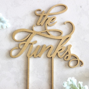 Custom Last name Topper // Wedding Cake Topper // Bridal Shower Cake Topper // Engagement cake topper // Custom Wedding cake topper