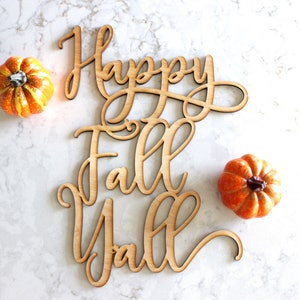 Happy fall y&#39;all Sign,  Porch decor, Fall Welcome Decor,  Rustic Wood Sign,  Fall decor, Happy fall decor, Home Decor