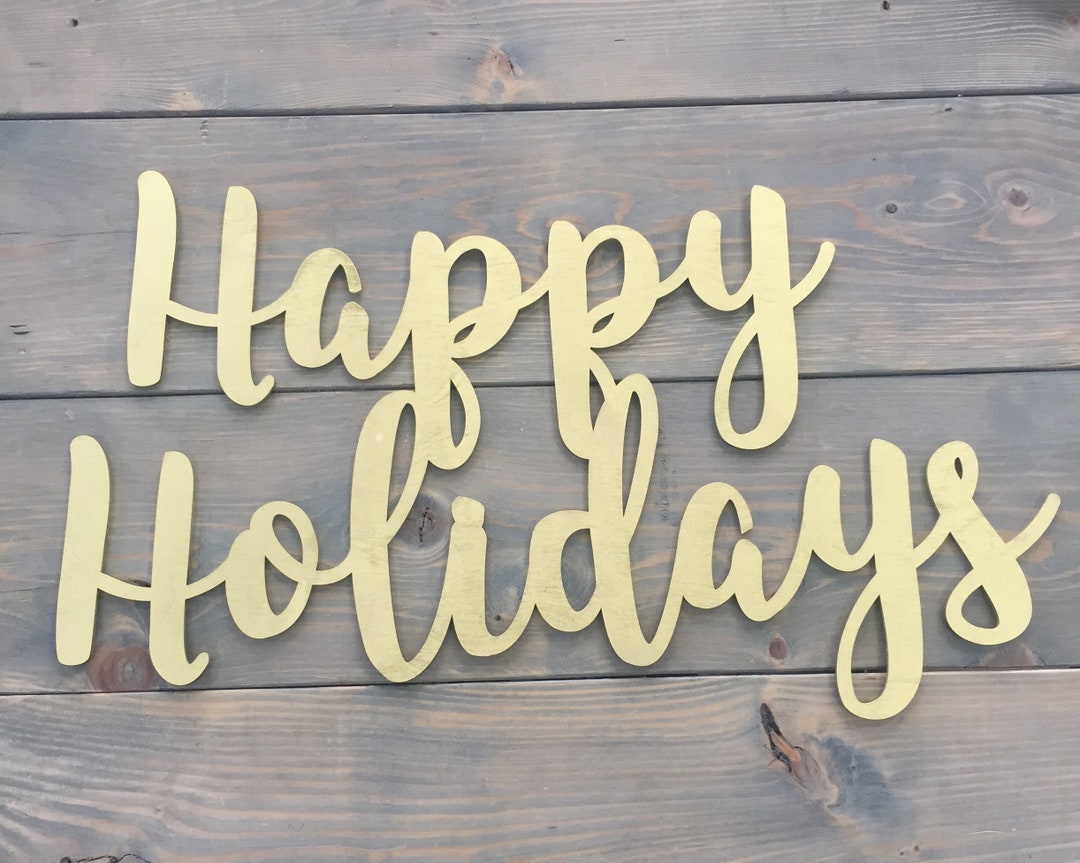 Happy Holidays Sign, Wood Holidays Sign, Christmas Decor, Holiday Decor ...