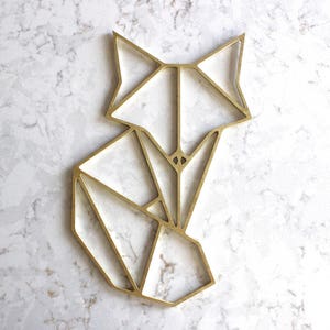 geometric fox // Wood fox // Kids Decor // geometric animals // modern decor //  geometric decor // Home Decor //