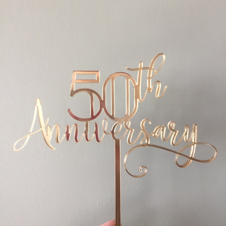 Custom Happy Anniversary Cake Topper / Custom Anniversary Cake Etsy