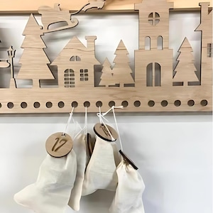 Adventskalender, kerstadvent, vakantieadvent, decoratie voor de feestdagen, kerstaftellen, seizoensadventskalender, kerststal, advent