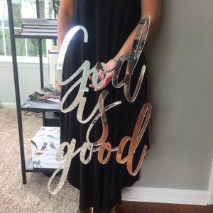 God is Good, Happy sign, Porch decor, Welcome Decor, Rustic Wood Sign, Wall Hanging, Home Decor, Faith Decor, Christian Home Decor image 2