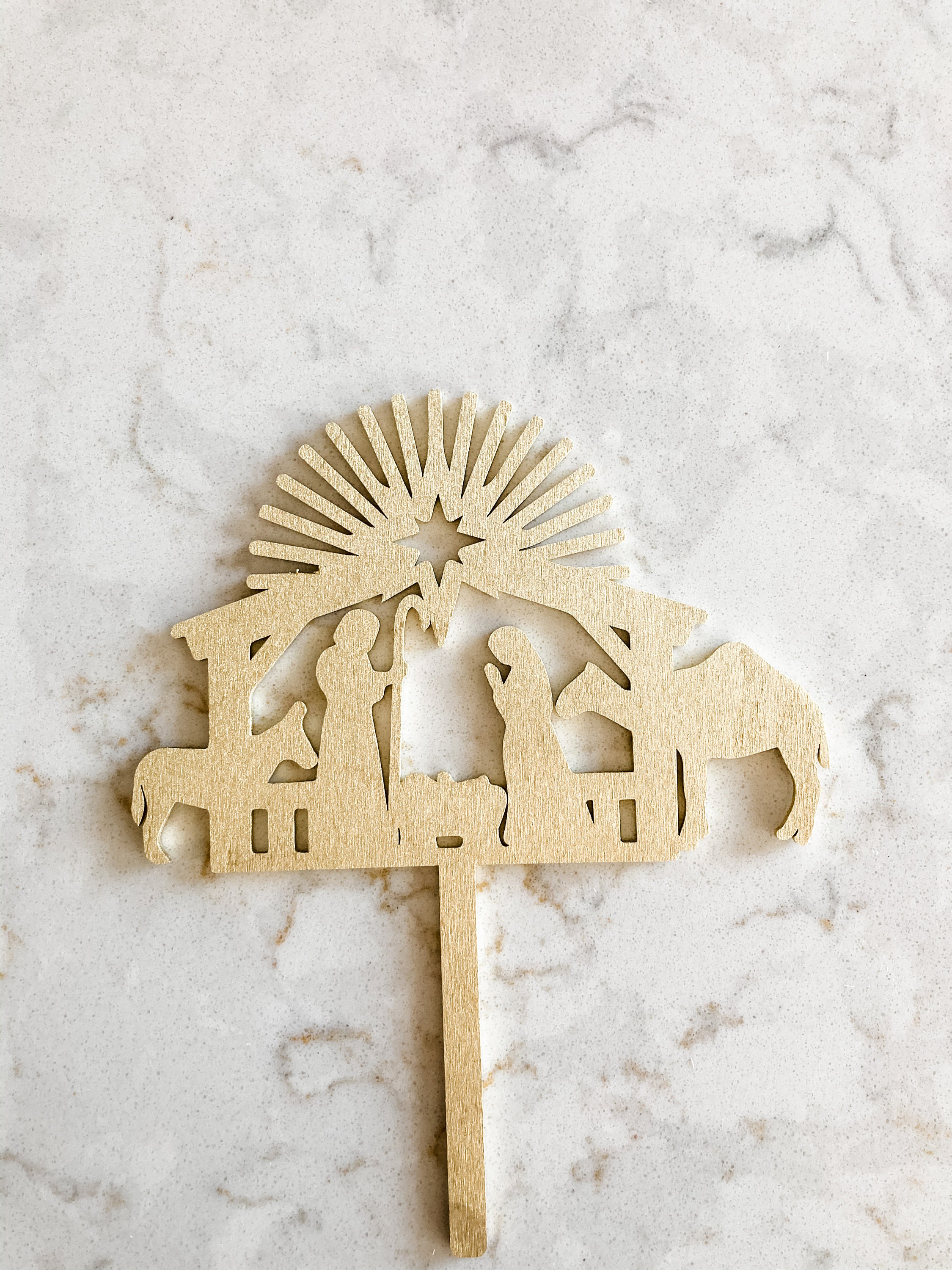 Nativity Cake Topper // Happy Birthday Jesus Cake Topper // Etsy