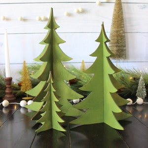 Wooden Trees, Large wood trees, Christmas Decor, Holiday Decor, Wood trees, Laser cut trees, Custom trees, Fireplace Christmas Decor image 6