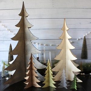 Wooden Trees, Large wood trees, Christmas Decor, Holiday Decor, Wood trees, Laser cut trees, Custom trees, Fireplace Christmas Decor image 8
