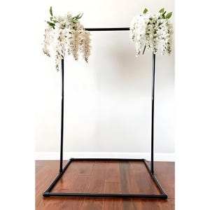 Soporte negro, soporte para letreros de boda, soporte para letreros de acrílico, soporte para letreros de bienvenida para bodas, soporte para fondo negro, soporte floral para bodas, soporte para letreros