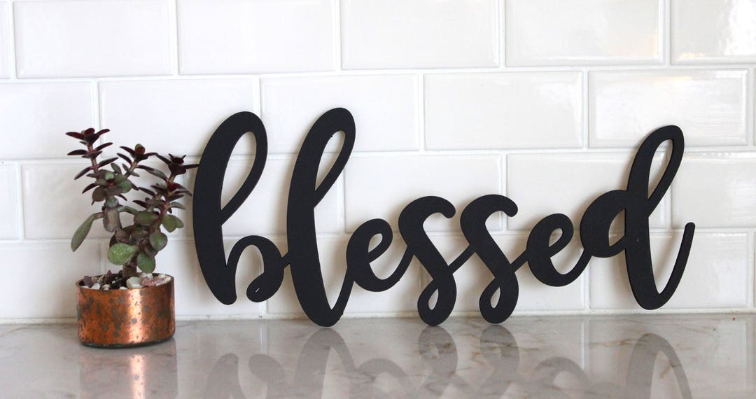 Blessed Sign, Wood Blessed Sign, Fall Décor, Thanksgiving Décor, Modern ...