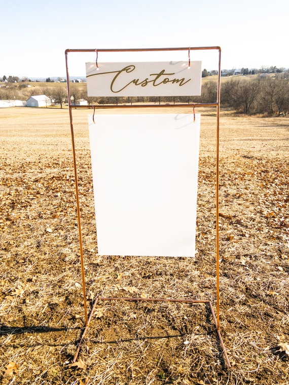 Copper Stand, Wedding Welcome Stand, Easel, Wedding Sign Stand