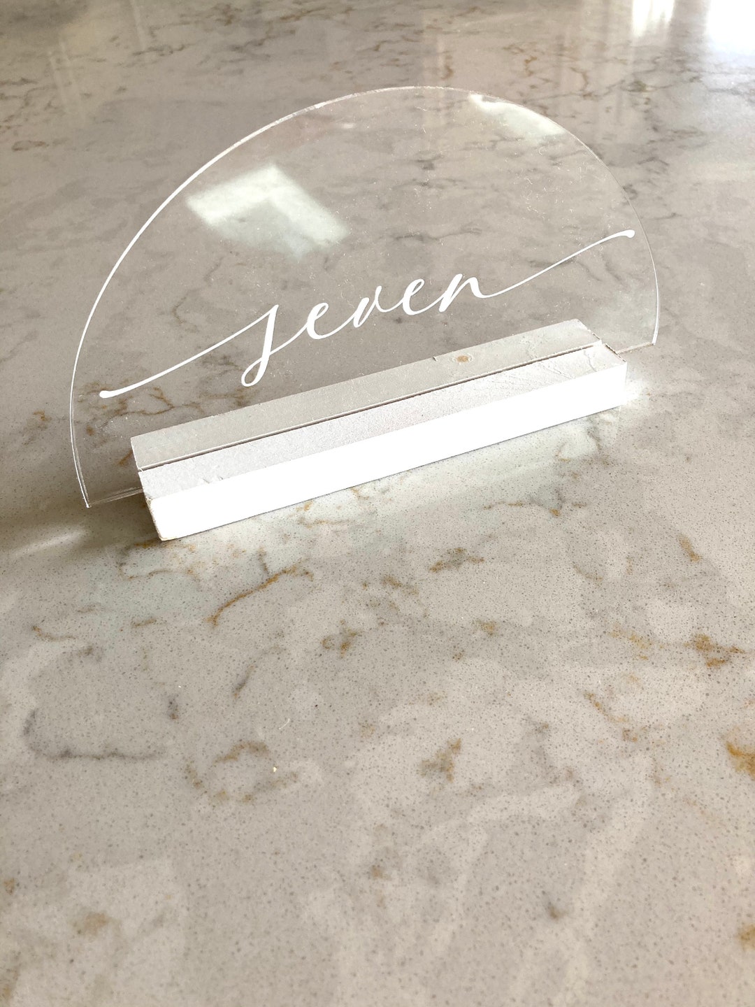 Arched Acrylic Table Number, Wedding Table Numbers, Clear Acrylic Table ...