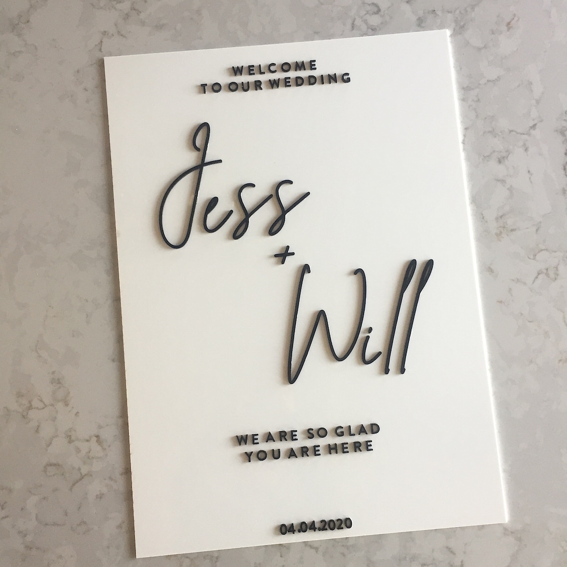 Custom Wedding Welcome Sign Acrylic Wedding Welcome Etsy